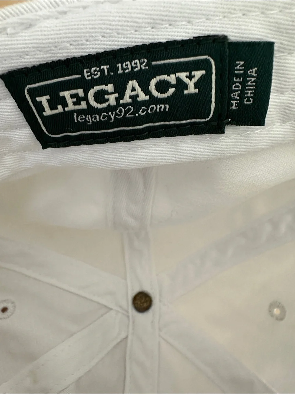 Legacy White Baseball Cap with Navy and Red 'PENN' Embroidery
